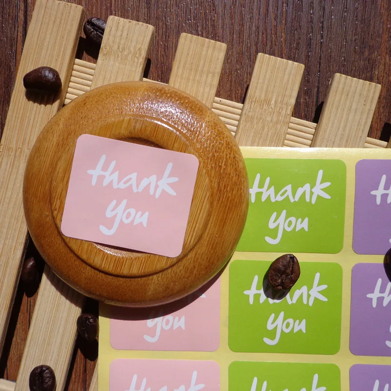 102 шт. розовый зеленый фиолетовый дизайн спасибо бумажные наклейки этикетки