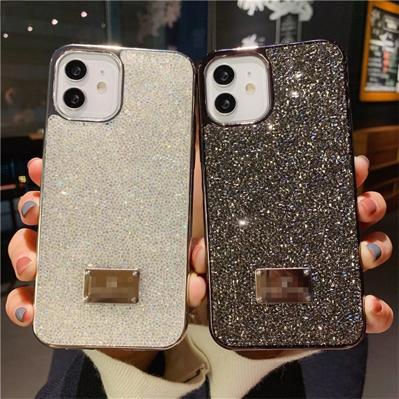 

Plating Rhinestone Diamond Glitter Case For iPhone 12 13 11 Pro Max X XS XR Max 6s 7 8 Plus Soft Silicone Sexy Girly Back Cover