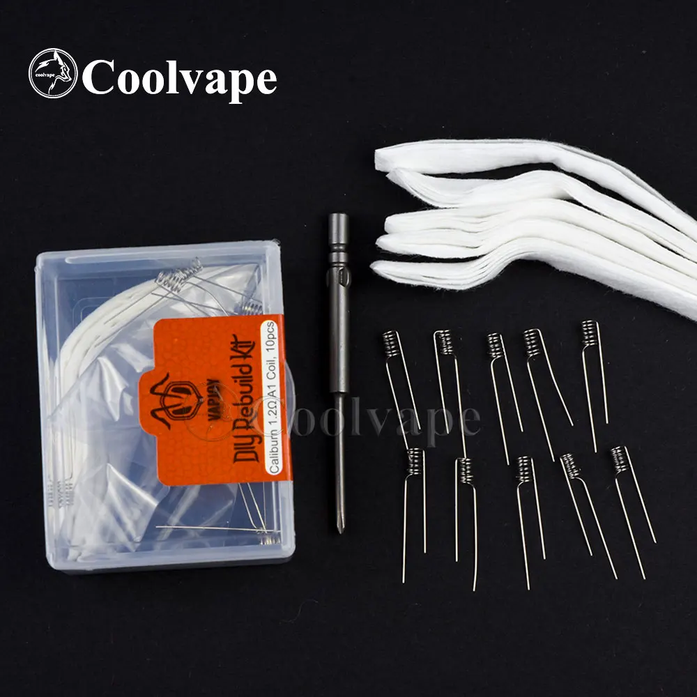 

10pcs (1box) DIY Rebuild tool Kit A1 Dual coil 1.2ohm for KOKO Pod/Caliburn Pod Accessories Cartridge Repair Vape Tool Kits