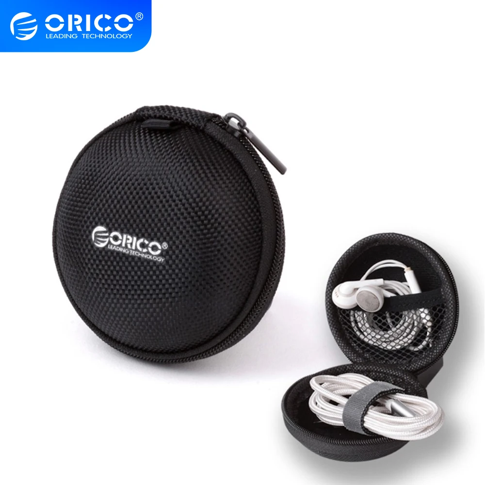 Портативный чехол ORICO для наушников на молнии круглая Жесткая Сумка хранения SD