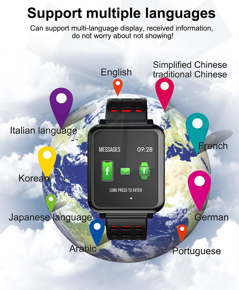 MKS Smartwatch IP67 водонепроницаемые носимые устройства Bluetooth Шагомер монитор сердечного ритма цветной дисплей умные часы для Android/IOS