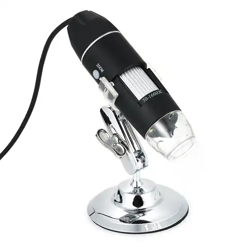 Микроскоп с увеличением в 1600 раз, USB цифровой микроскоп с функцией OTG, эндоскоп с 8 светодиодами, увеличительное стекло, лупа с подставкой