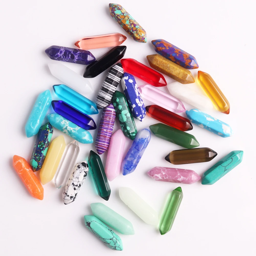 36 шт. подвески из бирюзового стекла разных цветов для ювелирных изделий ручной