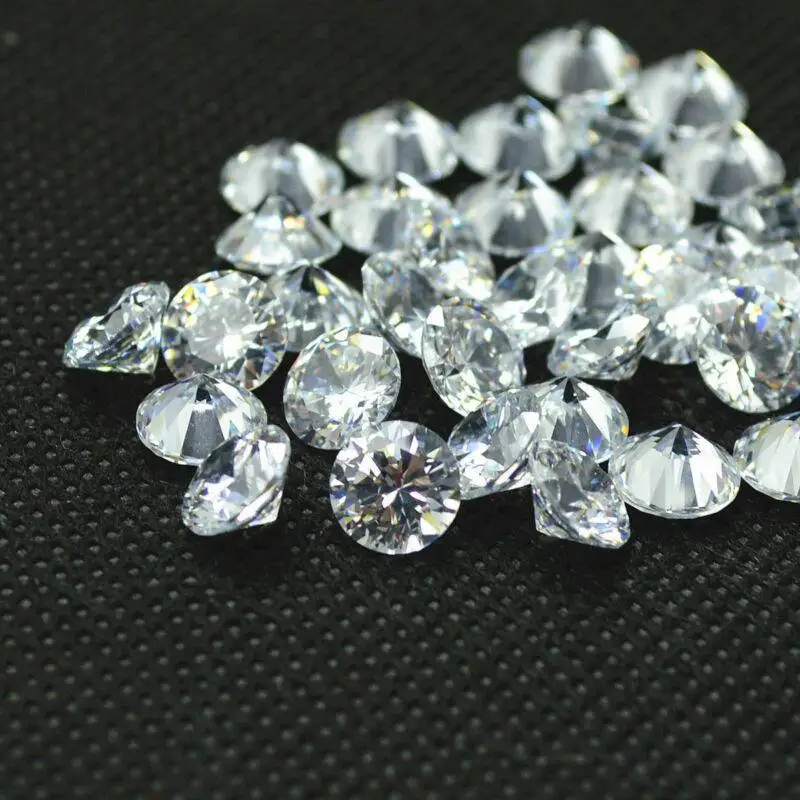 

1000pcs 1.0mm Round Shape Loose CZ Stone White cubic Zirconia Synthetic Stone AAA Quality For Jewelry DIY stone