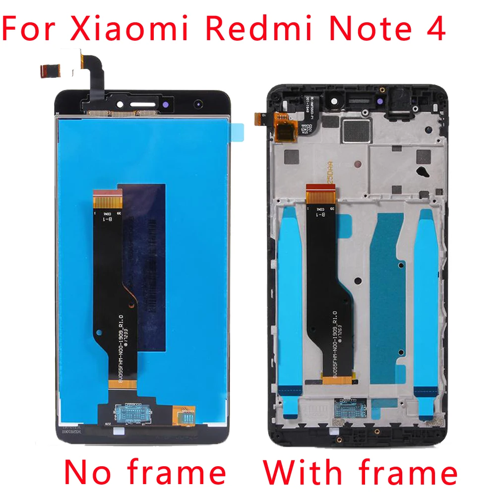 ЖК дисплей 5 дюйма для Xiaomi Redmi Note 4 и сенсорный экран + рамка MTK Helio X20|Экраны