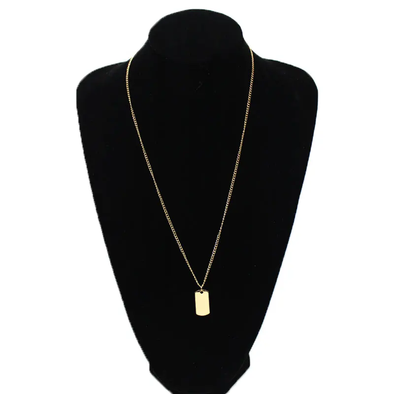 Простая новая Длинная цепочка с подвеской ожерелье женское золотое серебро