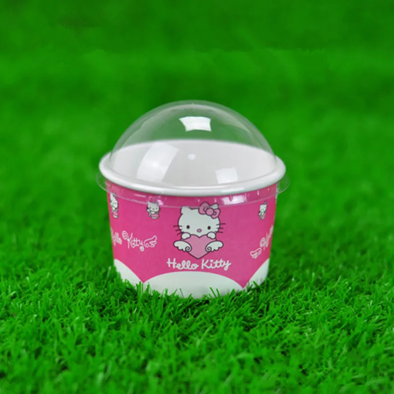 cup and lid2 50 шт. высокое качество, креативный одноразовый лед, кремовая чашка, вечерние, на день рождения, свадьбу, милость, сделай сам, украшение для выпечки, маленький бумажный стаканчик с крышкой - Цвет: cup and lid2