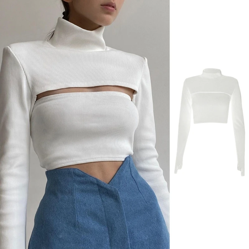 Женский трикотажный свитер в рубчик 20CF комплект из 2 предметов водолазка с