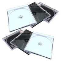 6pcs plastic dvd case portable cd storage box cd package case durable dvd box for home cinema shop random