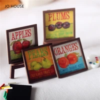 jo house vintage 112 scale dollhouse miniature oil painting decoration photo frame fruit wall picture
