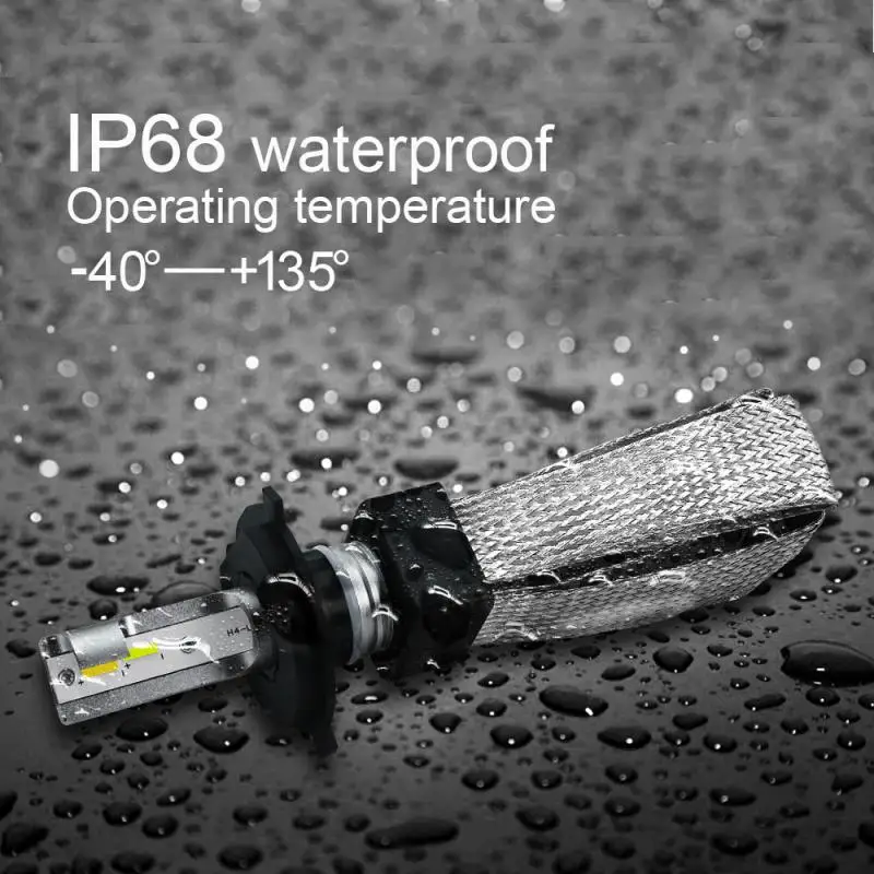2 шт. H4 72W фары для 8000LM высокое Мощность безвентиляторный CREE T9 LED комплект высокий лампы Автомобильные