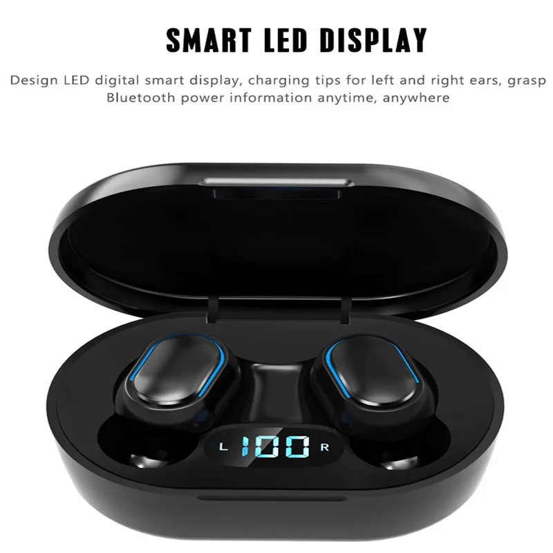 

TWS Bluetooth Stereo Wireless Earphones Noise Cancelling Sports Running Earbuds Touch Control Mini Waterproof Handsfree Headset