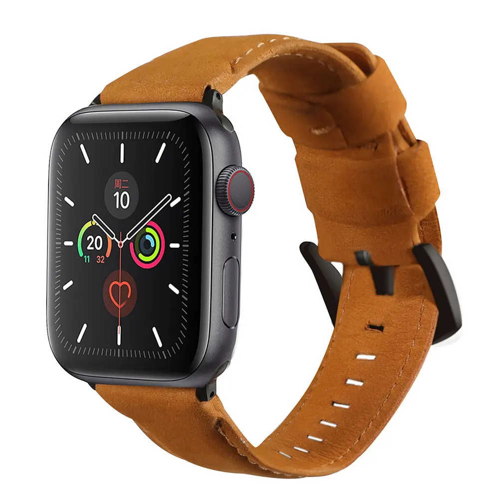 

Leather Strap For Apple Watch 6 Band 44mm SE 40mm iWatch Series 5 4 Watchbands For Applewatch 3 42mm 38mm Bracelet Wristbands