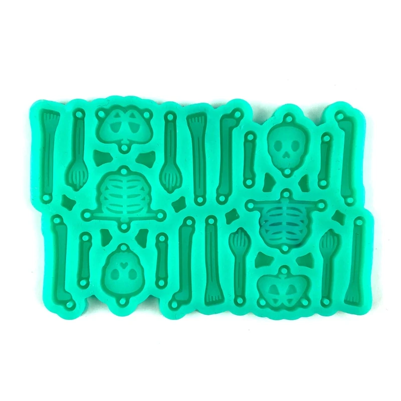 

X7YA Halloween Earrings Epoxy Resin Mold Eardrop Dangler Silicone Mould DIY Crafts Jewelry Pendants Casting Tools