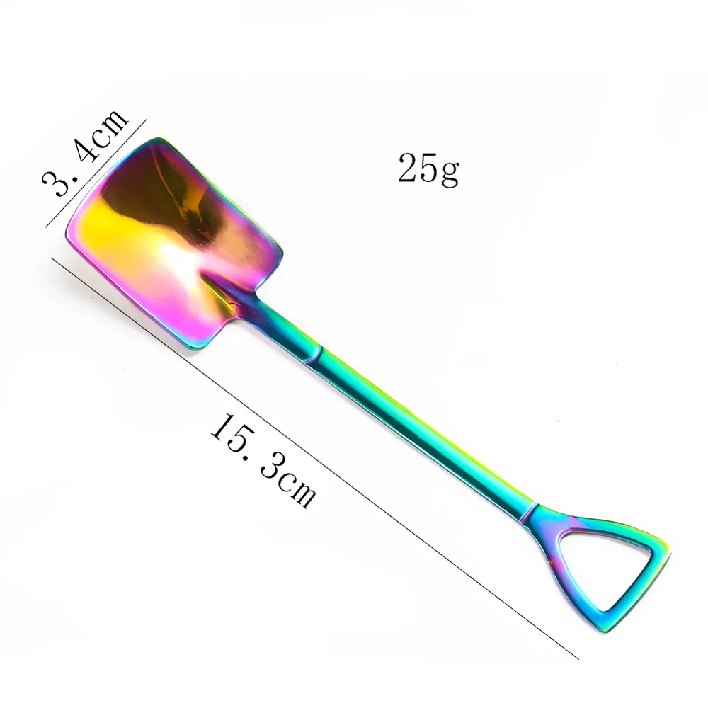 Красочная кофейная ложка-Лопатка из нержавеющей стали в форме мороженого ложка c