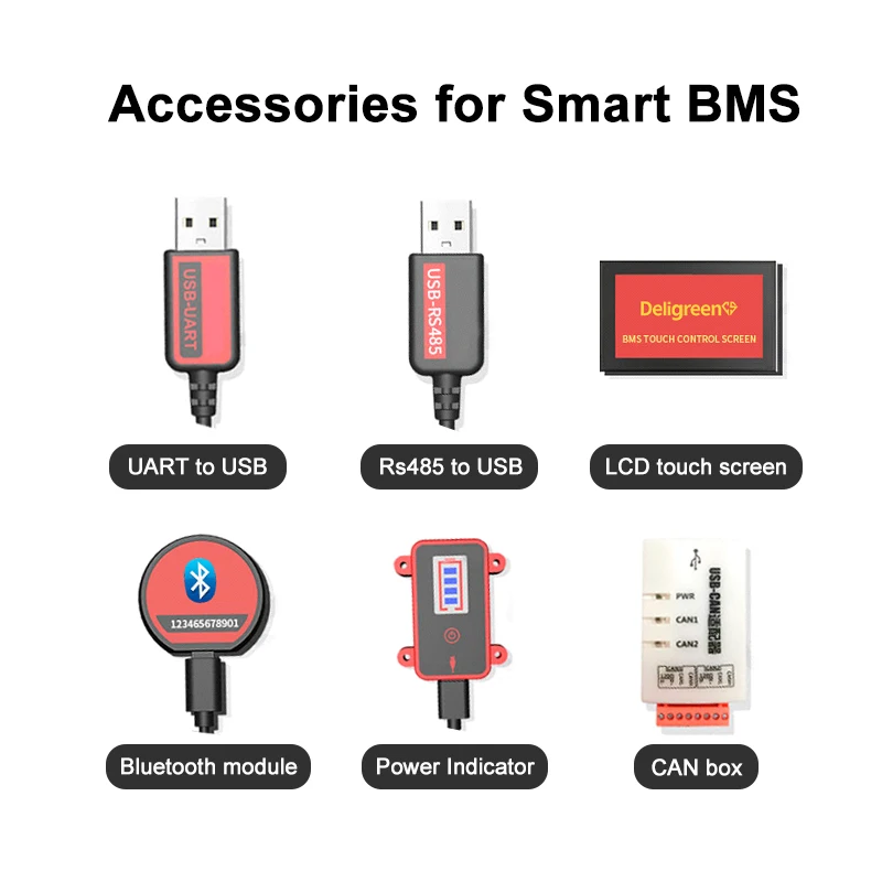 Интеллектуальный BMS 8S LiFePO4 Bluetooth с вентилятором UART кабель Rs485 связь NTC температуры