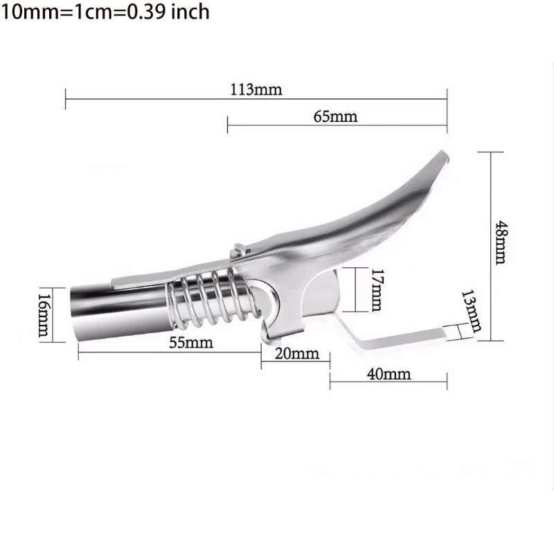 Grease Gun Coupler Extra Reach for Recessed Fittings High-pressure Oil Injection Nozzles Car Replacement Parts G5AD |