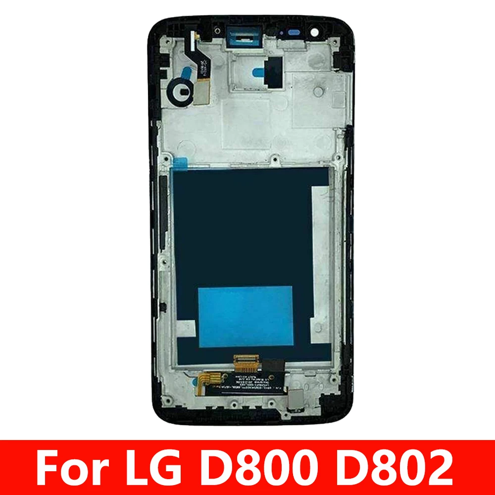 100% протестированный рабочий ЖК дисплей для LG G2 D802 D800 D801 D803 VS980 LS980 сенсорный экран