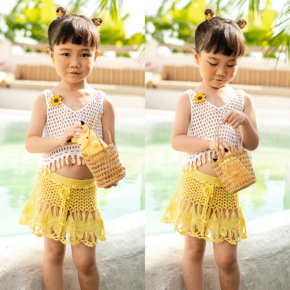 

Children Swimwear Baby Kids Cute Bikini Girls Split Two Pieces Swimsuit Bathing Suit Beachwear Kids Biquini Infantil