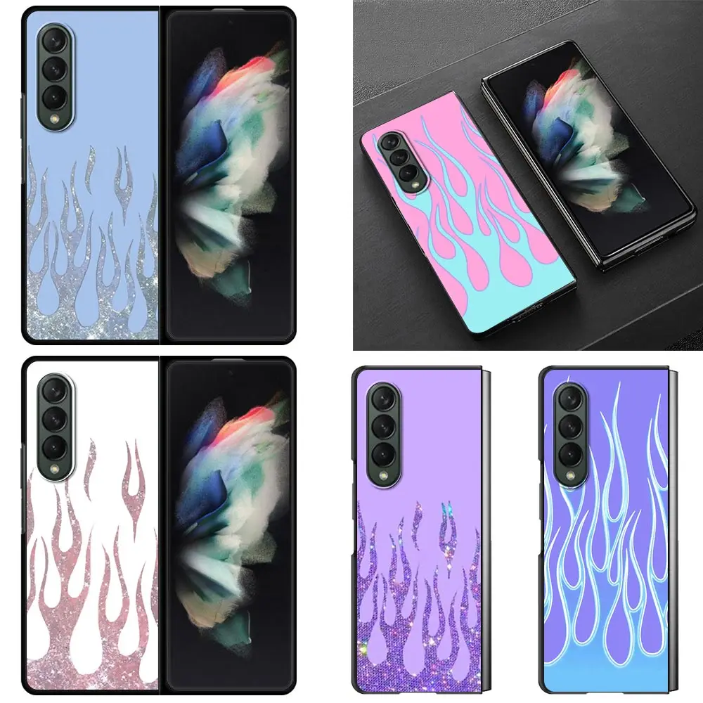 Модный чехол Flam Fire для Samsung Galaxy Z Fold3 5G жесткий тонкий защитный ультратонкий