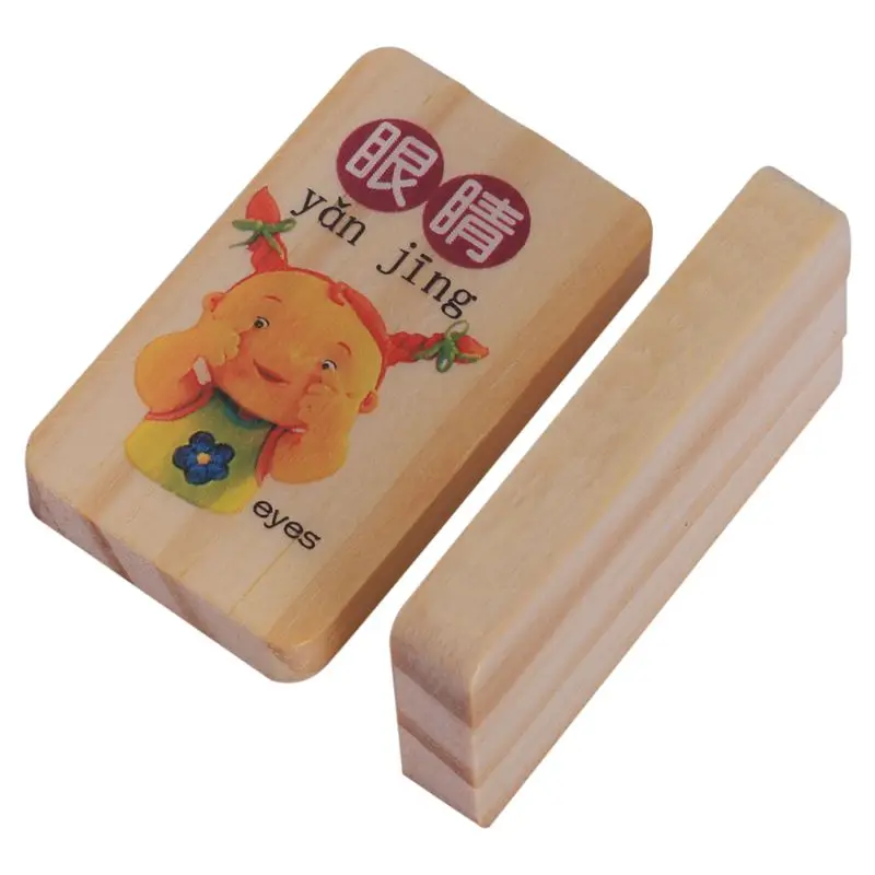 MWZ 100 шт деревянное домино с блоками игры китайские персонажи английская буква