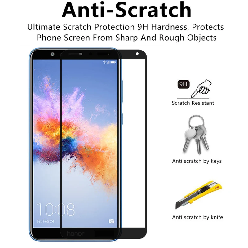 Чехол для honor 7 s 7x 7a 7c pro защита экрана закаленное стекло huawei x a c защитный чехол