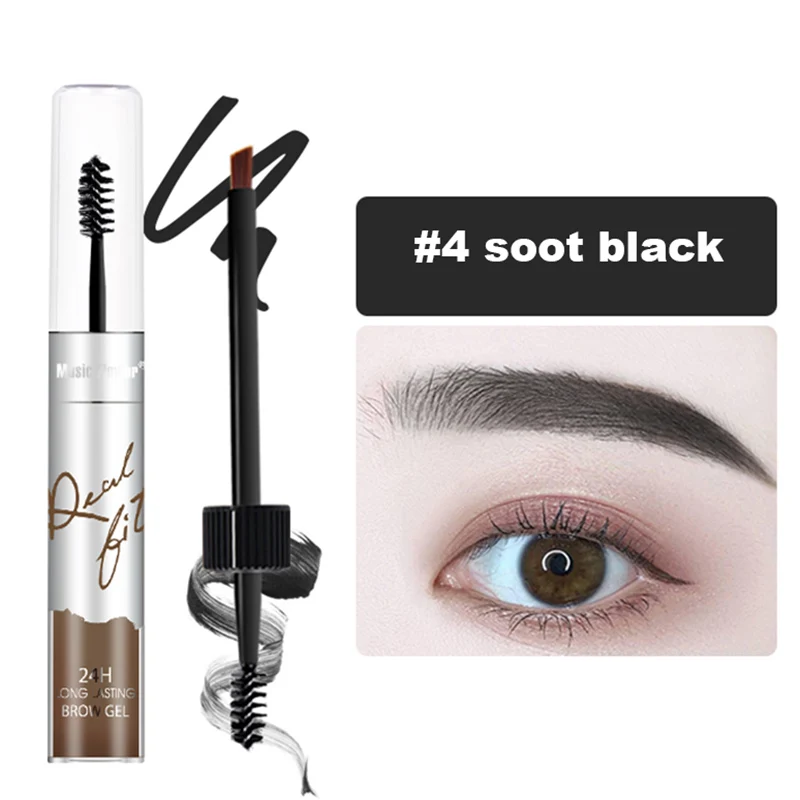 Крем для бровей с оттенком усилитель двойная головка стойкий водостойкий гель