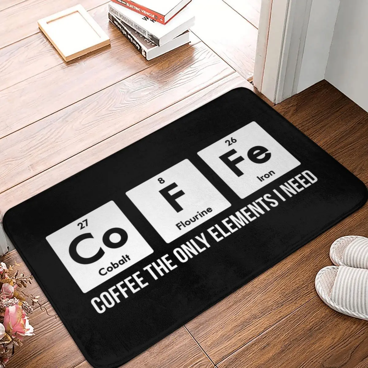 

Chemistry Coffee Elements Doormat Carpet Mat Rug Polyester Anti-slip Floor Decor Bath Bathroom Kitchen Living Room 40x60