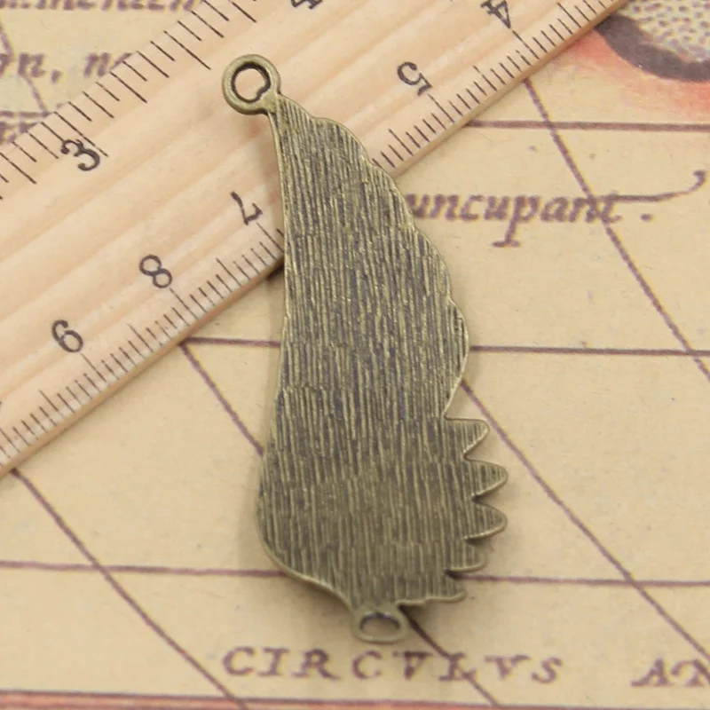 4 шт. Подвески с крыльями ангела 60x22 мм античные бронзовые Серебристые для