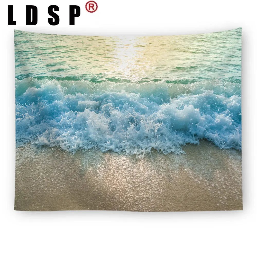 

LDSP Ocean Beach Landscape Tapestry Wall Hanging Covering Rugs Background Cloth Beach Mat Blanket Art Bedroom Dorm Home Decor