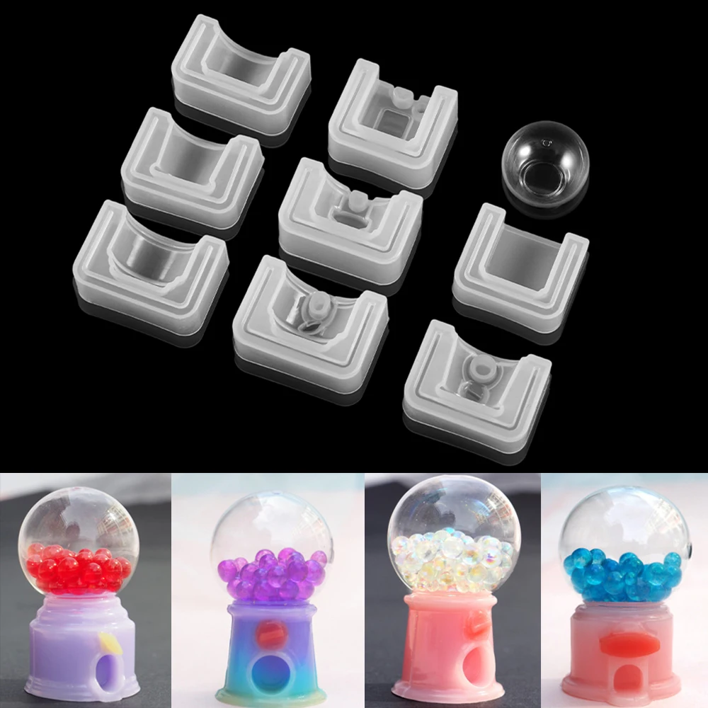 

3D Quicksand Game Machine Silicone Mold Twisting Crystal Ball Resin Mold Epoxy Twisting Machine Mold for DIY Resin Craft Making