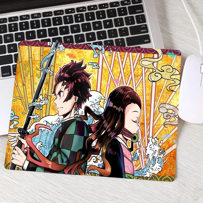 XGZ игровой коврик для мыши Kimetsu No Yaiba из натурального каучука, Настольный коврик для мыши небольшого размера - Цвет: Красный