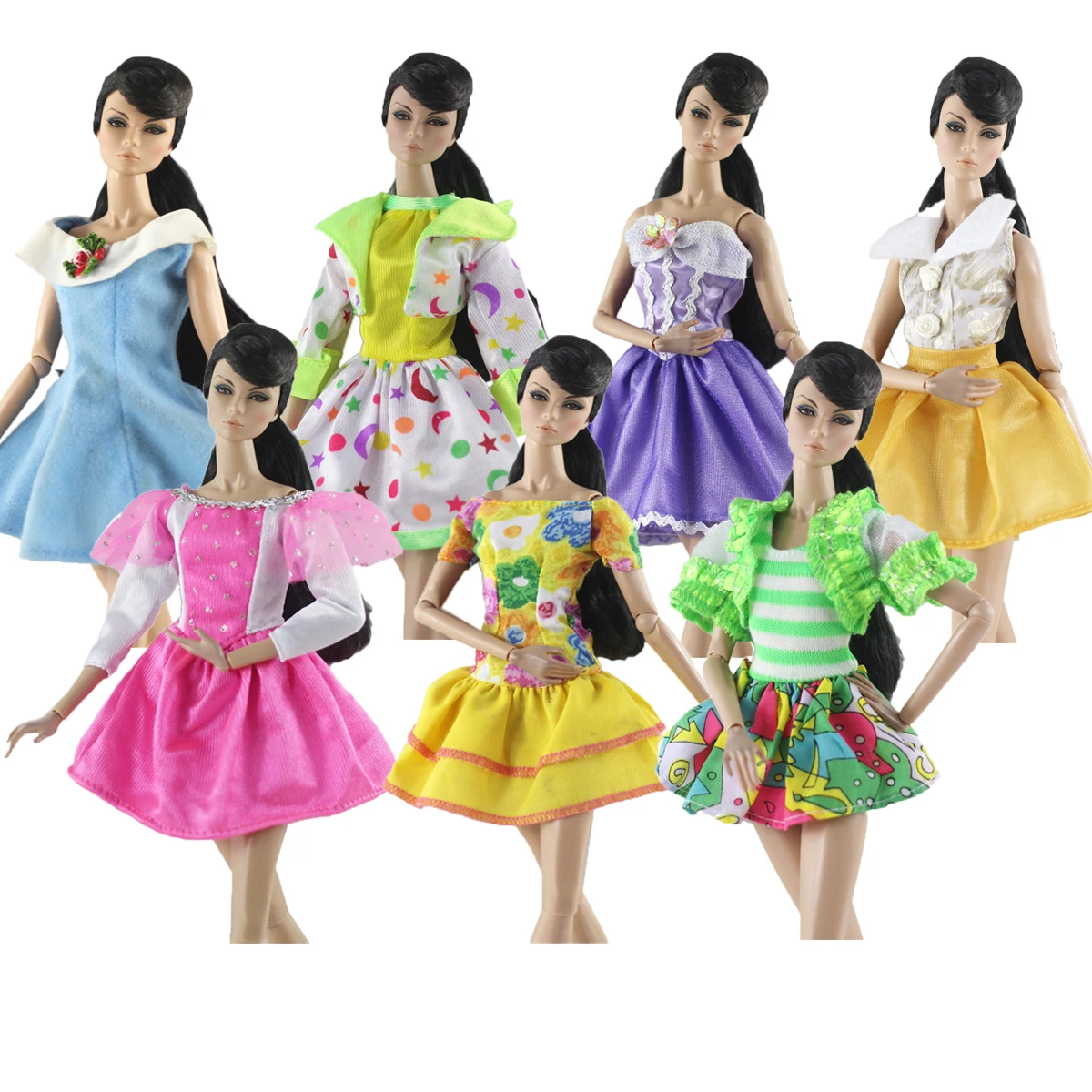 Кукольное платье/раскрашенный наряд свадебное платье юбка одежда для 1/6 BJD Xinyi