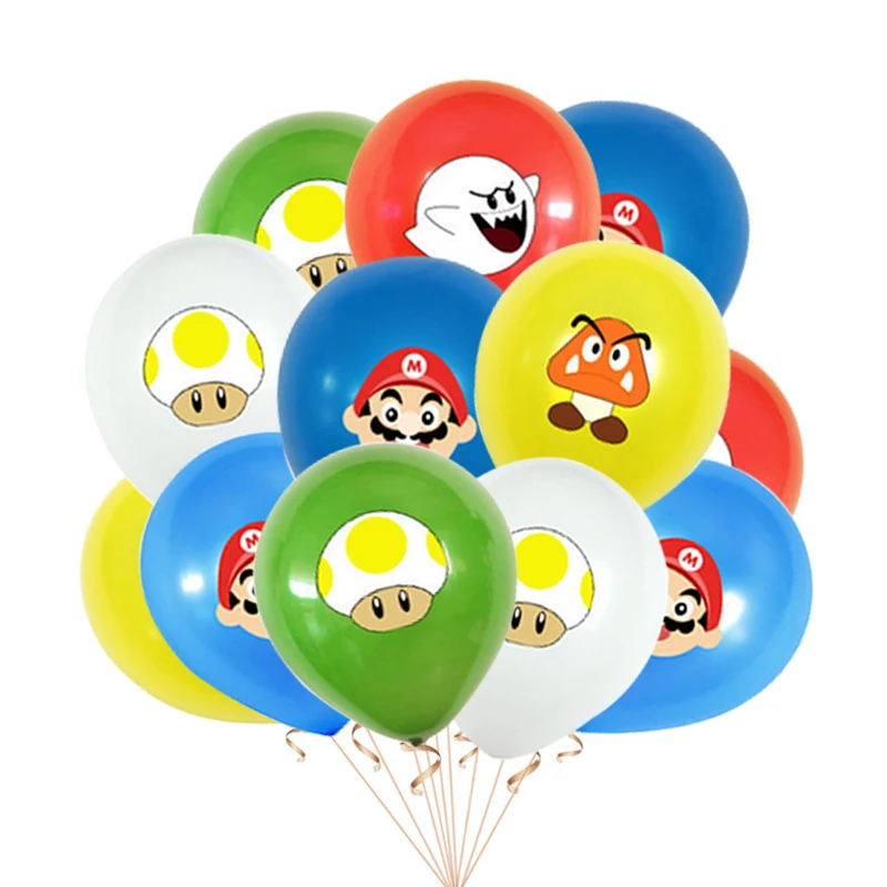 12 шт./пакет 12inch Super Mario Луиджи, гриб латексные воздушные шары, воздушные шары Baby Shower, украшения для детского дня рождения, детские игрушки