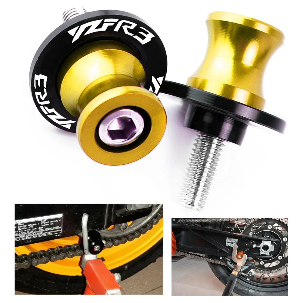 6mm For YAMAHA R3 YZF YZF-R3 MT-03 YZFR3 2015 2016 2017 2018 2019 Motorcycle Swingarm Slider Spools M6 Stand Cover Screws | Автомобили и