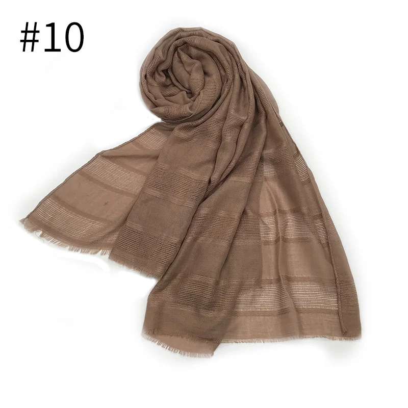 Number 10 colors Модные импортные товары, хлопковое белье сплошной цвет, дизайнерский шарф с кисточками, высокое качество, модная и великолепная бандана, Женский хиджаб - Цвет: Number 10 colors