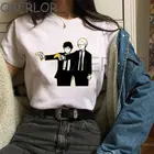 Японская Футболка с принтом манги, бананов, рыбок, пепел X EIJI, летняя модная смешная футболка для мужчин и женщин, хипстерская футболка в стиле аниме ольччан, новинка, топы, уличная одежда