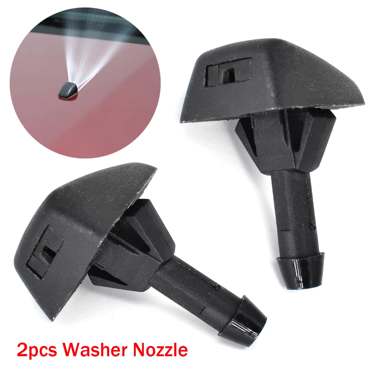 2x Front Windshield Wiper Washer Nozzle Spray Jet For Volvo C30 V40 S40 V50 C70 S70 S80 XC70 XC90 30655605 7845009 Water Nozzles