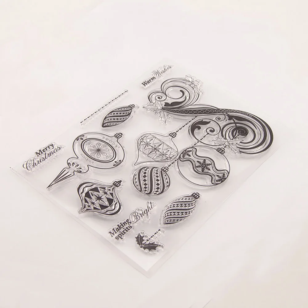 Рождественская подвеска прозрачный силиконовый штамп фотоальбом для