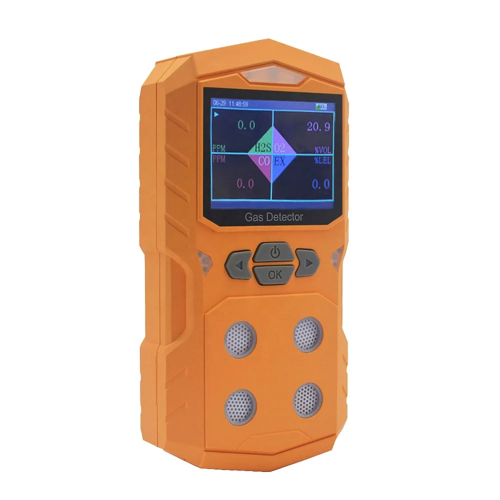 

4 in 1 portable Multi gas leak detector gas analyzer (CO H2S O2 Ex ) 4 GAS monitor with imported sensor