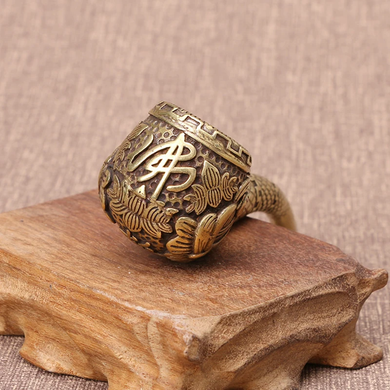 

Vintage Pure Copper Buddhist Filter Pipe Pipe Fittings Creative Handmade Pipe