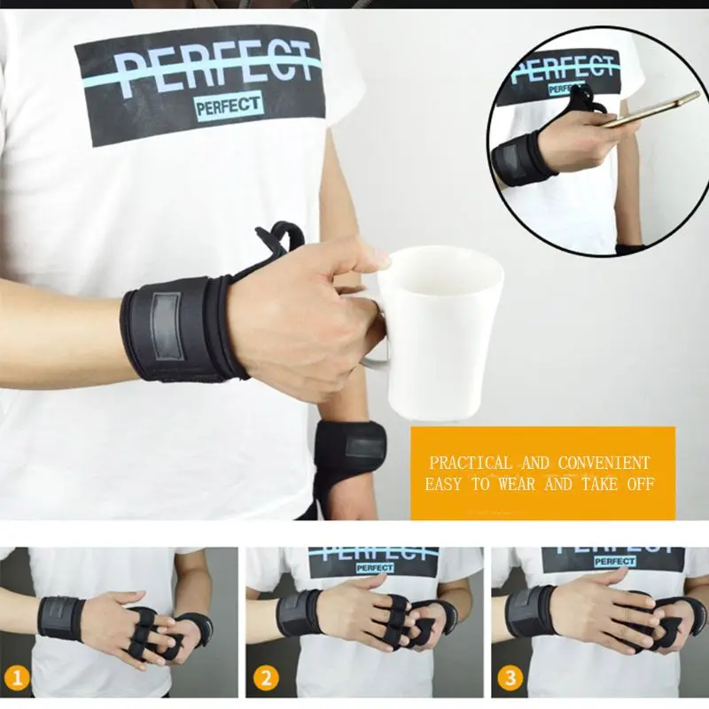 

Free shipping Fitness Anti-slip Gloves Hand Grips Pad Protector with Wrist Support Gym Wares