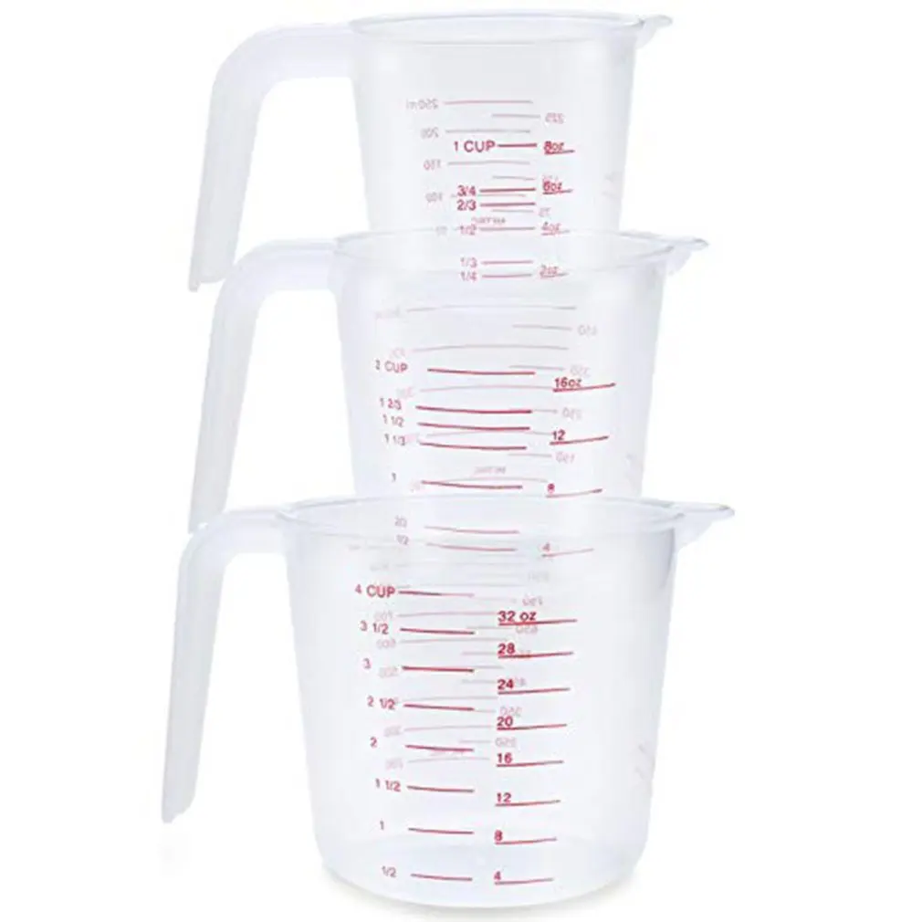 

Food grade plastic measuring instruments with scale durable portable plastic measuring cup tool cups DIY measuring cup drop ship