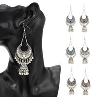 hot sales vintage womens bohemian tassel hollow bell drop dangle hook earrings jewelry