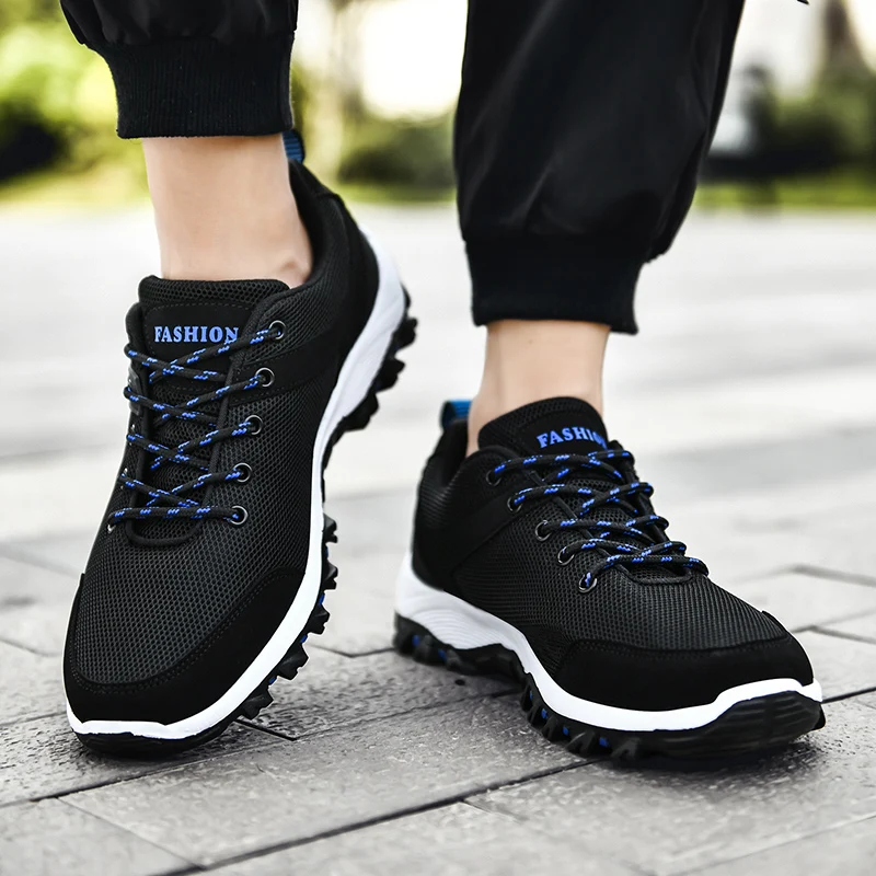 

New Trend Men Sport Footwear Wearable Athletic Shoes for Mens Breathable Running Trainers Men Black Lace Up Man Jogging Sneakers