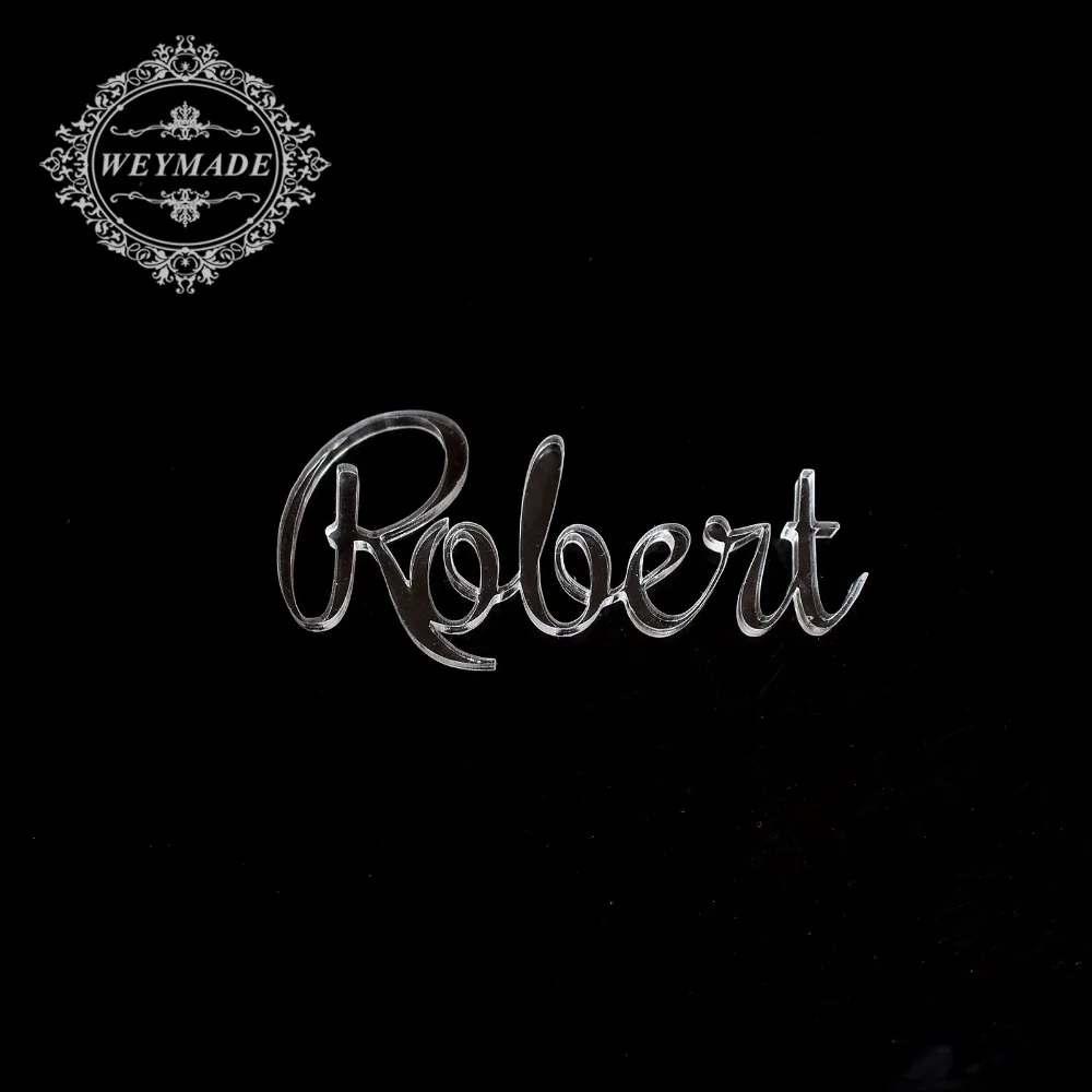 Персонализированное акриловое зеркало с лазерной резкой имени гостей