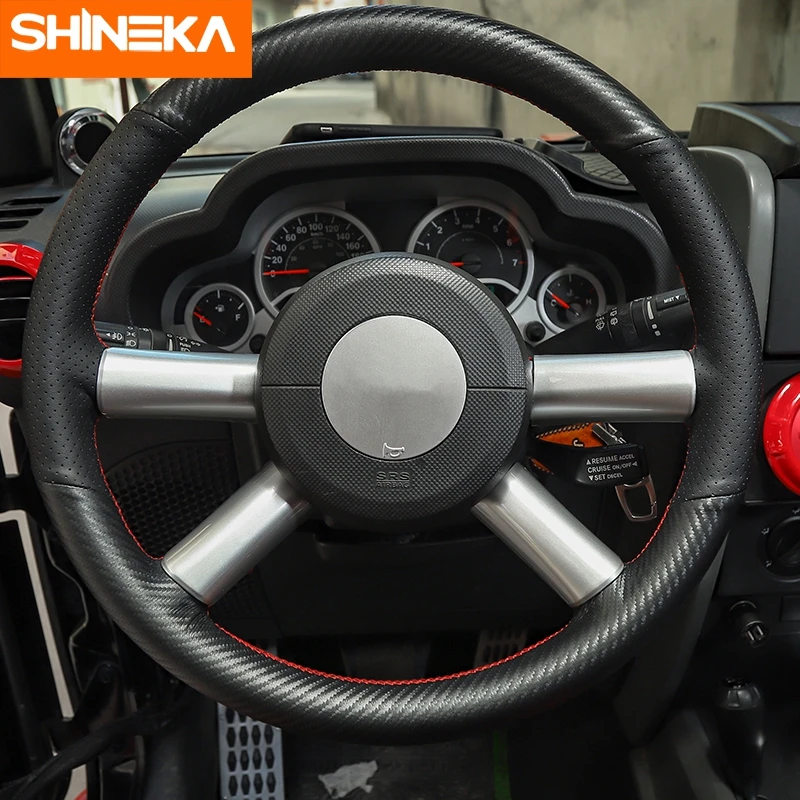 SHINEKA внутренние молдинги для Jeep Wrangler JK 2007-2010 комплект отделки рулевого колеса