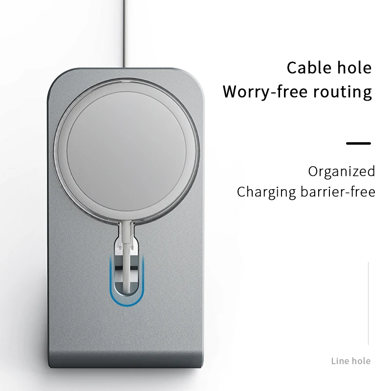 Wireless Charger Stand Desktop Phone Holder For IPhone 12 mini Magenatic Charger Bracket Wireless Charging Automatic Adsorption