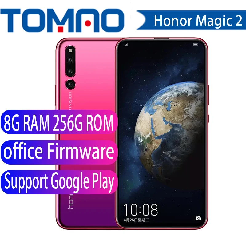 Смартфон Honor Magic 2 Kirin 980 восемь ядер 6 ГБ 8 ОЗУ 128 256 Гб ПЗУ Android 9 0 экран 39 дюйма FHD 2340X1080