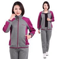 middle age clothing sporting suit female spring autumn new fashion 2 piece set women large size leisure tracksuit ladies suits